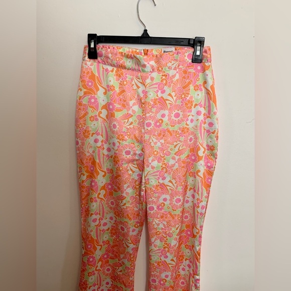 Princess Polly Maddie Set Floral Orange Silky Bra Top Flares high waist festival - Picture 8 of 16